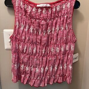 Altar'd State Red Gingham Tank Top